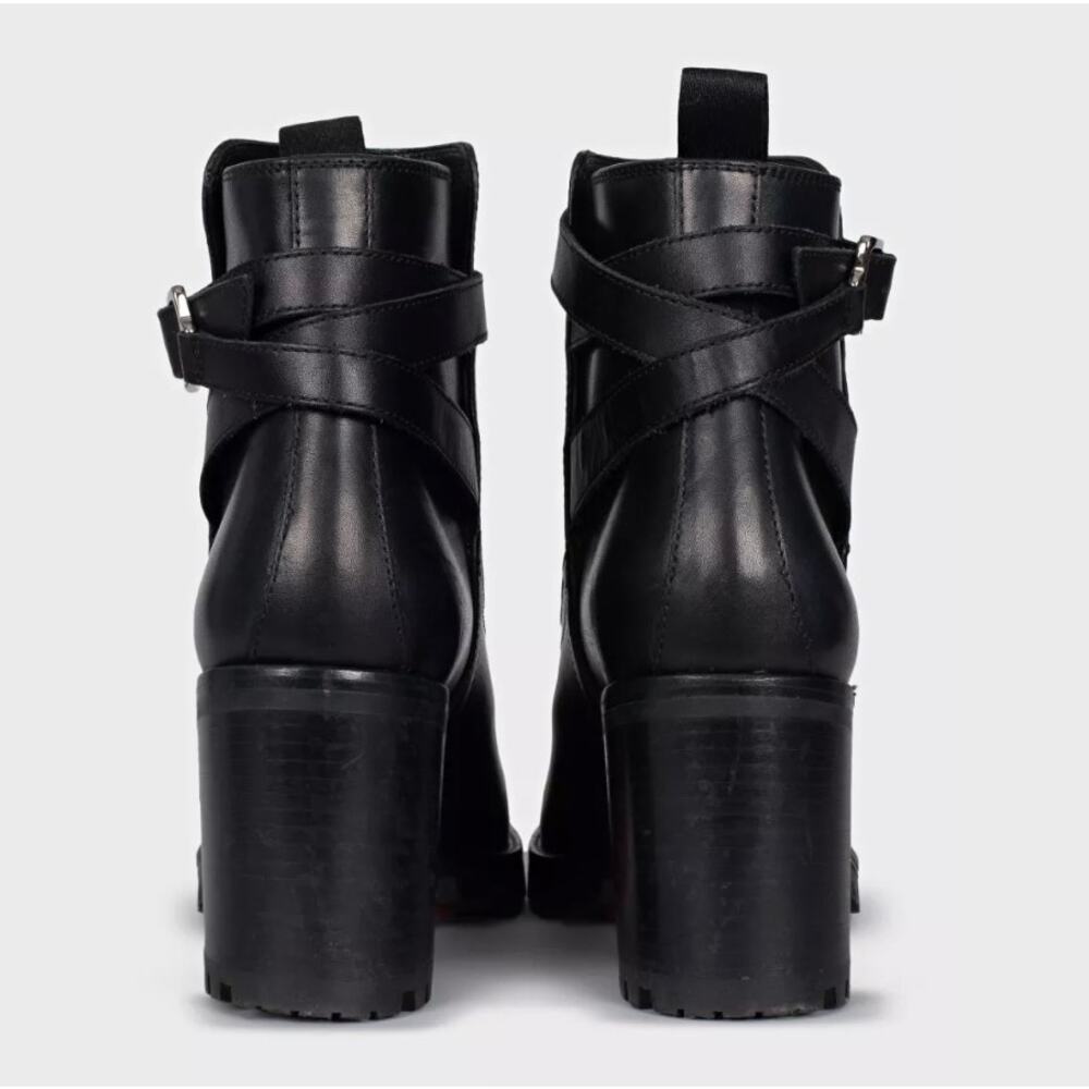 CHRISTIAN LOUBOUTIN Black Leather Ankle Boots EU 36.5 - Picture 4 of 5